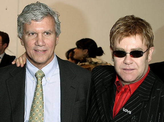 Billionaire Larry Gagosian, seen here with Elton John, is one of the most powerful art dealers in the world.