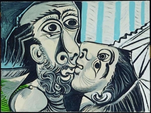 &quot;Le Baiser (The Kiss)&quot; (1969), oil on canvas, by Picasso.