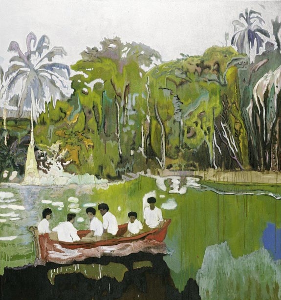 Peter Doig's Red Boat (est. £1.4-£1.8M) sold for £6.2M - the Doig was bought in 2004 for $162,000