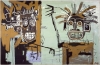 Jean-Michel Basquiat&#039;s &#039;Untitled (Two Heads on Gold)&#039;, 1982. Acrylic and oil paintstick on canvas, 80 x 125 inches.