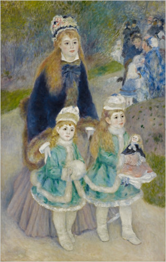 Renoir&#039;s “Promenade” underwent technical study, and changes in it were found.