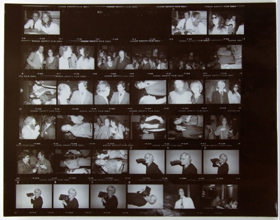 Andy Warhol, Contact Sheet (Andy Warhol, Neil Sedaka, Cheryl Tiegs, Ed Koch), 1979. 