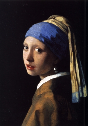 Johannes Vermeer&#039;s &#039;Girl with a Pear Earring&#039; circa 1665.