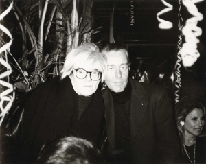 Andy Warhol and Halston.