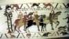The Bayeux tapestry depicts William and Harold in Normandy.