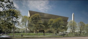 A rendering of the Smithsonian&#039;s new National Museum of African American History and Culture.