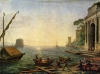 One of Claude Lorrain's seaport scenes, 1674.
