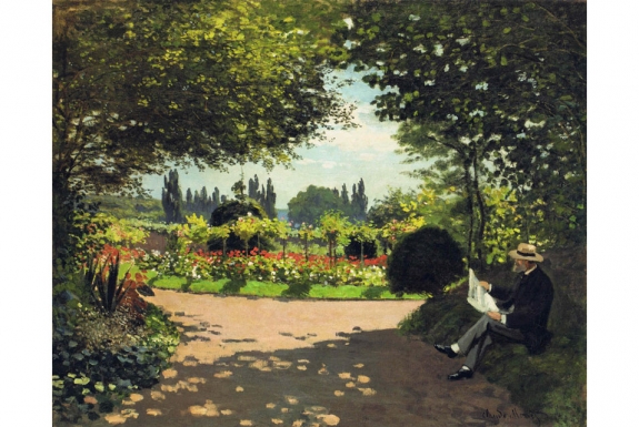 Claude Monet&#039;s &#039;Adolphe Monet in the Garden of le Coteau at Sainte-Adresse,&#039; 1867.