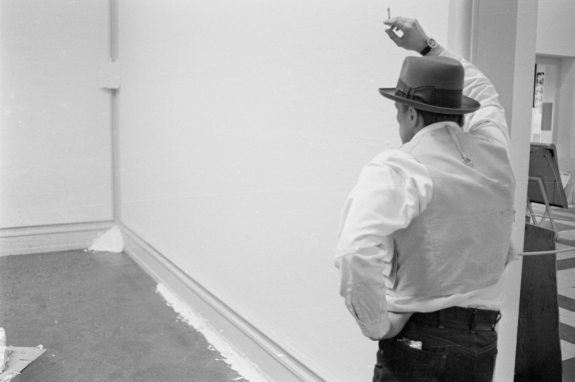 Joseph Beuys with Fettecke, 1969 &#039;When Attitudes Become Form&#039; Kunsthalle Bern, 1969.