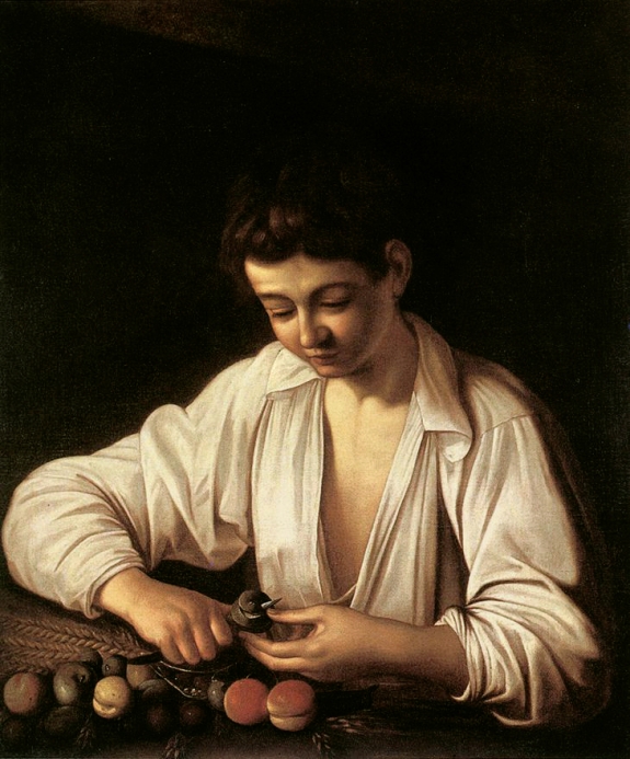 Caravaggio&#039;s &#039;A Boy Peeling a Fruit,&#039; 1593.