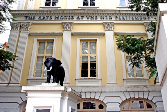 The disputed painting is on view at Singapore&#039;s Arts House.