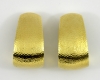18K micro-hammer finish earrings by David Webb. Offered by Benchmark of Palm Beach.