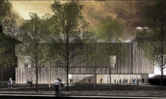 Rendering of the new Clyfford Still Museum by Allied Works Architecture