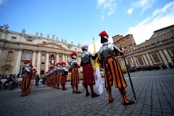 The Swiss Guard in Vatican City.