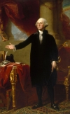 Gilbert Stuart&#039;s &#039;George Washington (Lansdowne Portrait),&#039; 1796.
