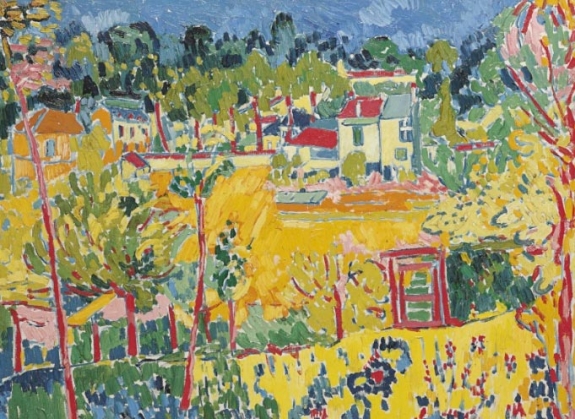 Maurice de Vlaminck (1876-1958) , Paysage de banlieue