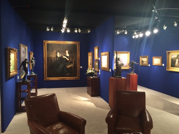 Gerald Peters Gallery&#039;s booth at the 2015 Palm Beach Jewelry, Art &amp; Antique Show.