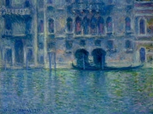 The &#039;Timeless Blue&#039; collection is inspired by Impressionist artists, including Claude Monet. Pictured: Monet&#039;s &#039;Palazzo da Mula in Venice,&#039; 1908.
