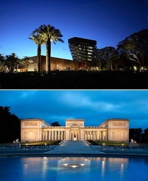Top: The M.H. de Young Memorial Museum, Bottom: The California Palace of the Legion of Honor