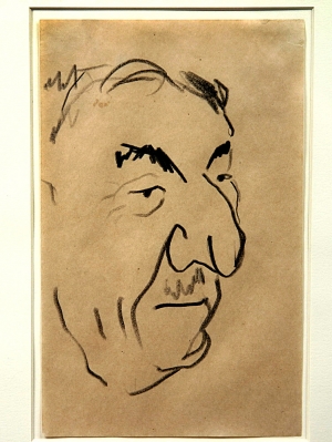 A recently rediscovered drawing of Fernand Léger by Alexander Calder.  