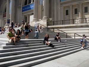 The steps outside of the Metropolitan Museum of Art in New York City.