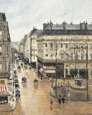 Camille Pissarro&#039;s &#039;Rue Saint-Honoré, Après-midi, Effet de Pluie.&#039;