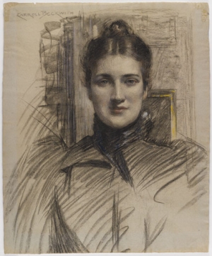 J. Carroll Beckwith&#039;s &#039;Portrait of Minnie Clark,&#039; 1890s.