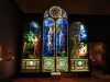A stained glass window panel by John La Farge.