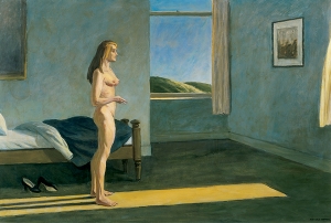 Edward Hopper, A Woman in the Sun, 1961. Oil on canvas, 40 1/8 × 61 1/4 in. (101.9 × 155.6 cm). Whitney Museum of American Art, New York; 50th Anniversary Gift of Mr. and Mrs. Albert Hackett in honor of Edith and Lloyd Goodrich  84.31.