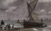 John Constable's 'Beaching a Boat, Brighton,' 1824.