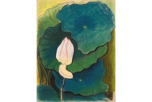Joseph Stella Water Lily. n.d. Pastel on paper. Gift of the Baker/Pisano Collection 2001.9.231.