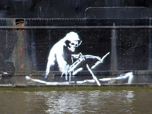 Banksy&#039;s &quot;Grim Reaper.&quot;