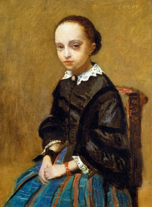 “Portrait of a Girl,” by Jean-Baptiste-Camille Corot.