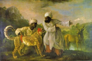 George Stubbs&#039; &#039;Cheetah with Two Indian Attendants and a Stag.&#039;