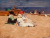 Edward Potthast (1857-1927) "Ladies in White Dresses," circa 1910-20s. Oil on Panel, 8 1/2 x 11 1/2", signed lower left E:Potthast. Offered by Gerald Peters Gallery.