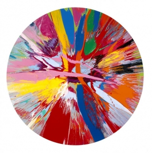 Spin painting by Damien Hirst.