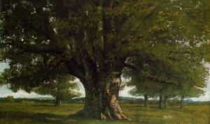 Detail of Gustave Courbet&#039;s &quot;Le Chêne de Flagey (The Flagey Oak Tree),&quot; 1864.