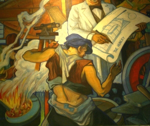 An example of a WPA mural by John Augustus Walker.