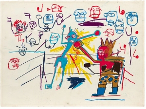 Jean-Michel Basquiat&#039;s &#039;Untitled (Boxing Ring),&#039; 1981.