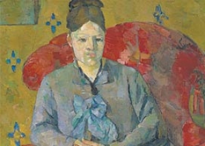 Paul Cézanne’s wife Hortense portrayed in ‘Madame Cézanne à la jupe rayée’ (C 1877)
