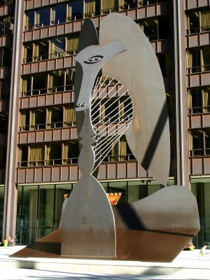 An untitled sculpture by Pablo Picasso, Chicago.