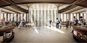 A rendering of the renovated New York Public Library by Foster &amp; Partners.