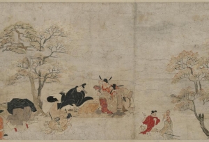 &#039;Minister Kibi&#039;s Adventures in China,&#039; Scroll 4. Artist Unknown. Handscroll; ink, color, and gold on paper.