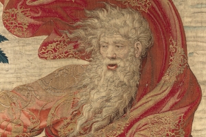 Designed by Pieter Coecke van Aelst, circa 1548. &#039;Story of Creation: God Accuses Adam and Eve after the Fall&#039; (detail). Woven under the direction of Jan de Kempeneer and Frans Ghieteels.