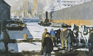 George Bellows&#039; &#039;Men of the Docks,&#039; 1912.