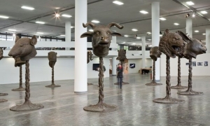 Ai Wei Wei&#039;s &quot;Circle of Animals/Zodiac Heads&quot; installed at the Venice Biennale