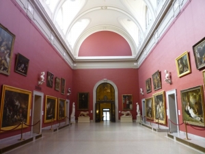 The interior of the Wadsworth Atheneum, the oldest public art museum in the United States.