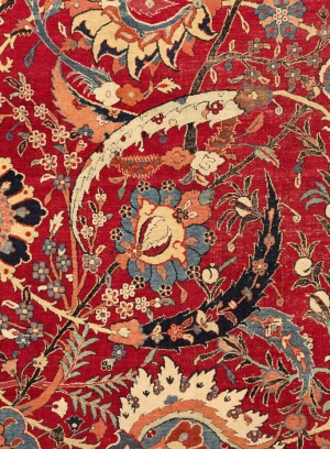 A detail of the Clark Sickle-Leaf Carpet.
