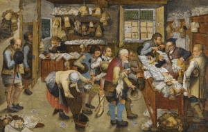 PIETER BRUEGHEL THE YOUNGER, BRUSSELS 1564 - 1637/8 ANTWERP, “THE VILLAGE LAWYER&#039;S OFFICE”