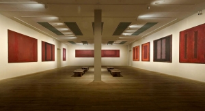 A section of an exhibition of Mark Rothko&#039;s work is seen in the Tate Modern, London. 